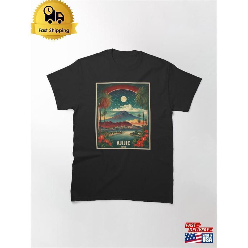 Ajijic Jalisco Starry Night Mexico Travel Art Unisex TShirt